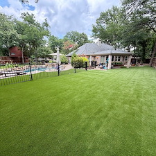 Backyard-Turf-Installation-with-Clean-Tree-Detailing-in-Flower-Mound-TX 3